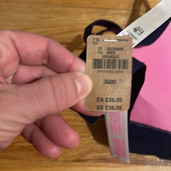 Victoria Secret Pink 36DD navy blue wireless bra - Picture 4 of 5